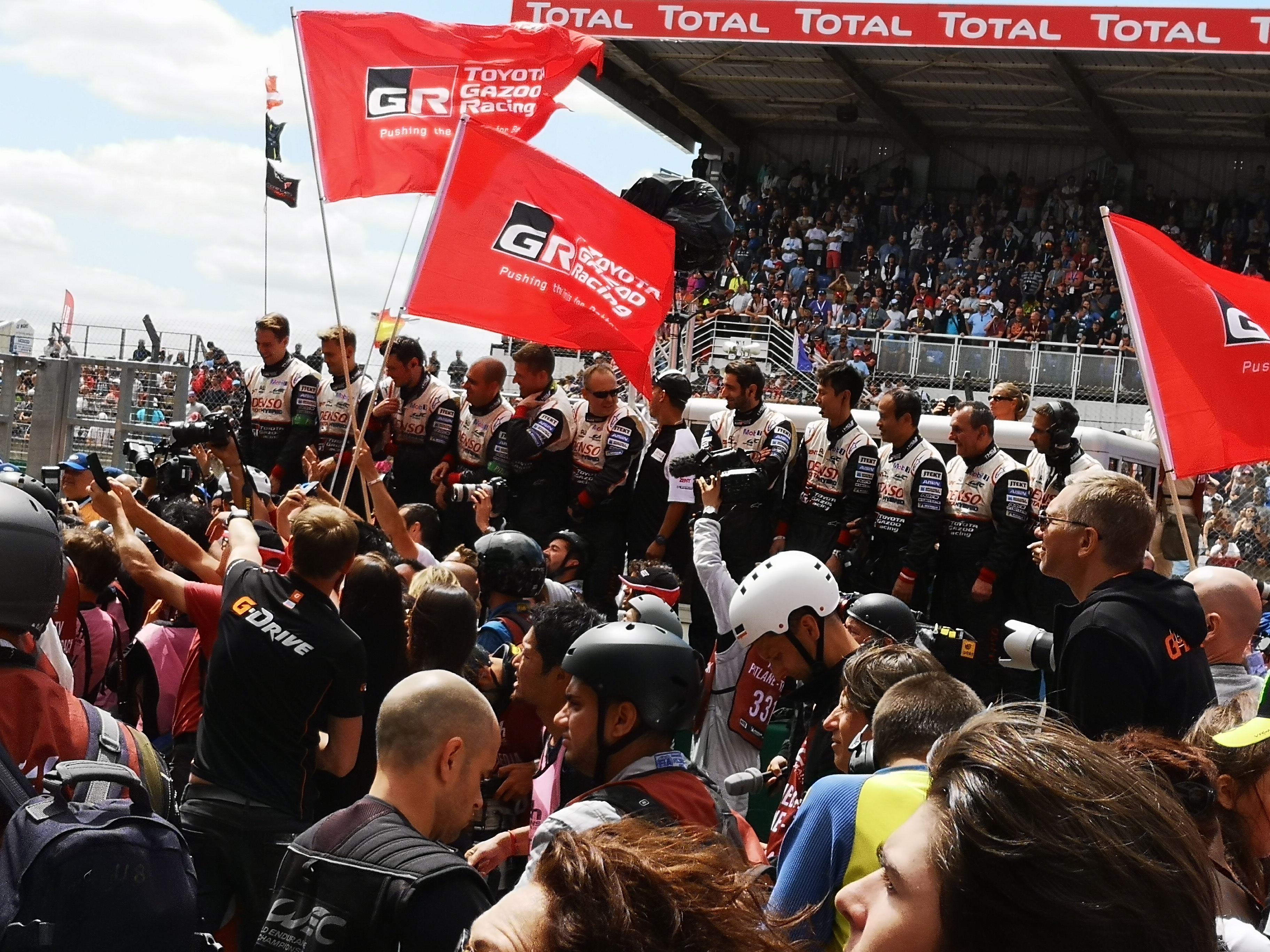 2018 Le Mans 24 Hours - post-race atmosphere in pitlane and podium