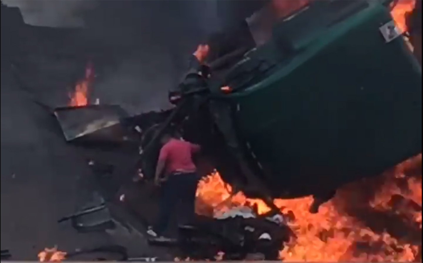 Truck driver miraculously escapes from burning wreckage