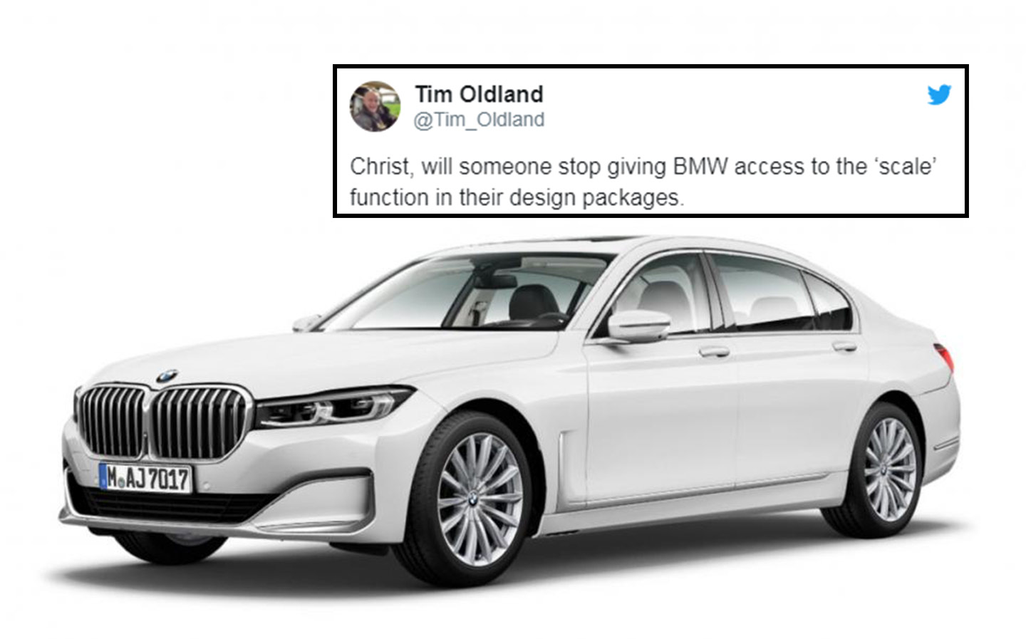 2020 BMW 7-series epic grille reactions on Twitter