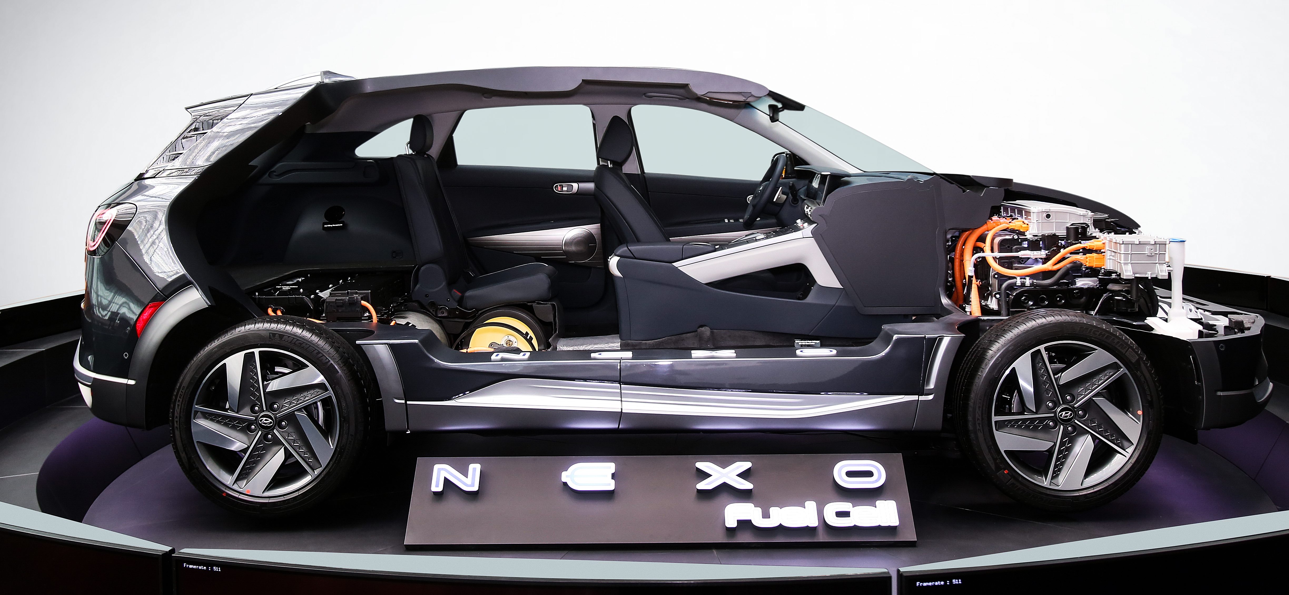 Hyundai Nexo cutaway interior