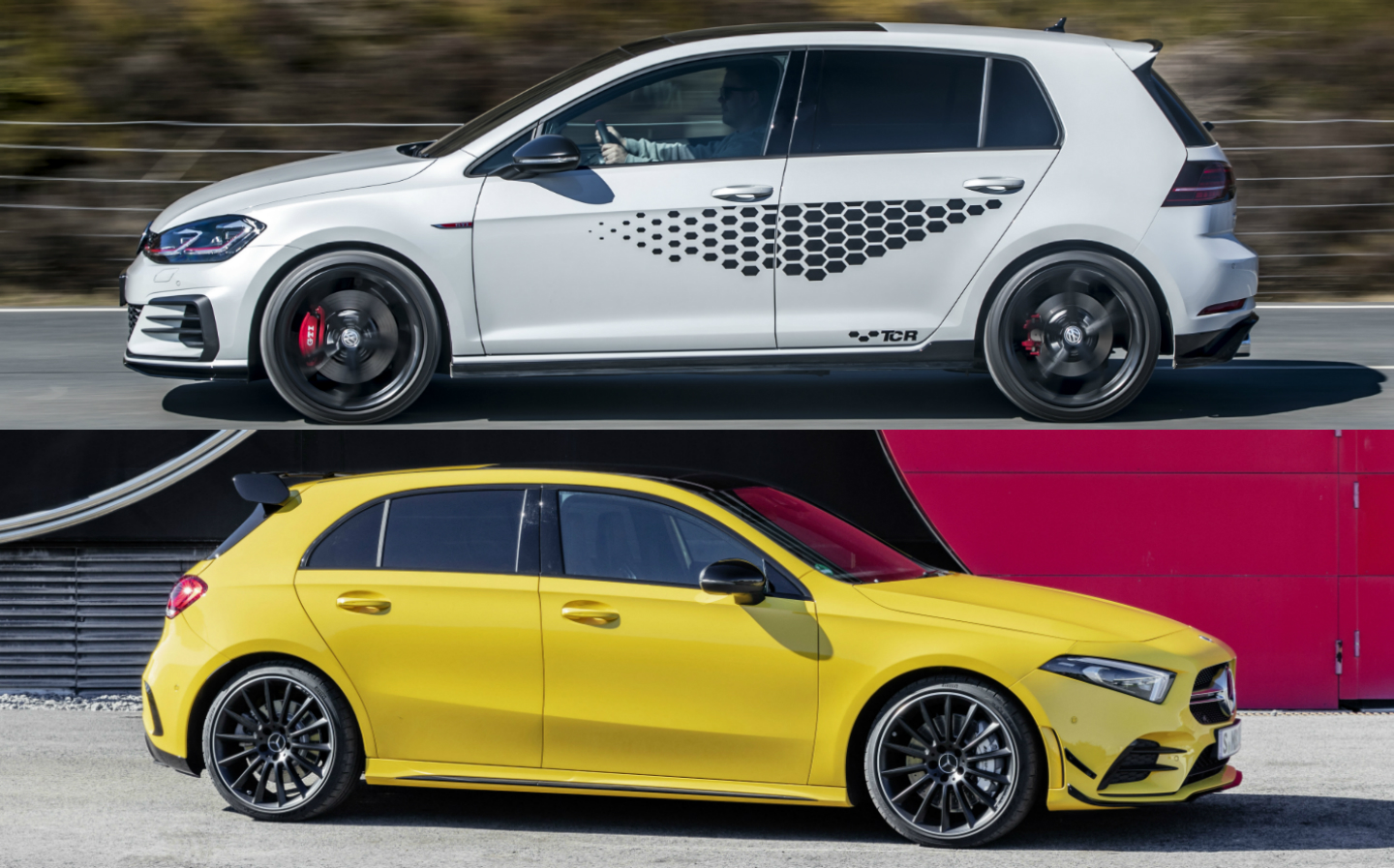 2019 Mercedes-AMG A35 vs Volkswagen Golf GTI TCR Jeremy Clarkson review