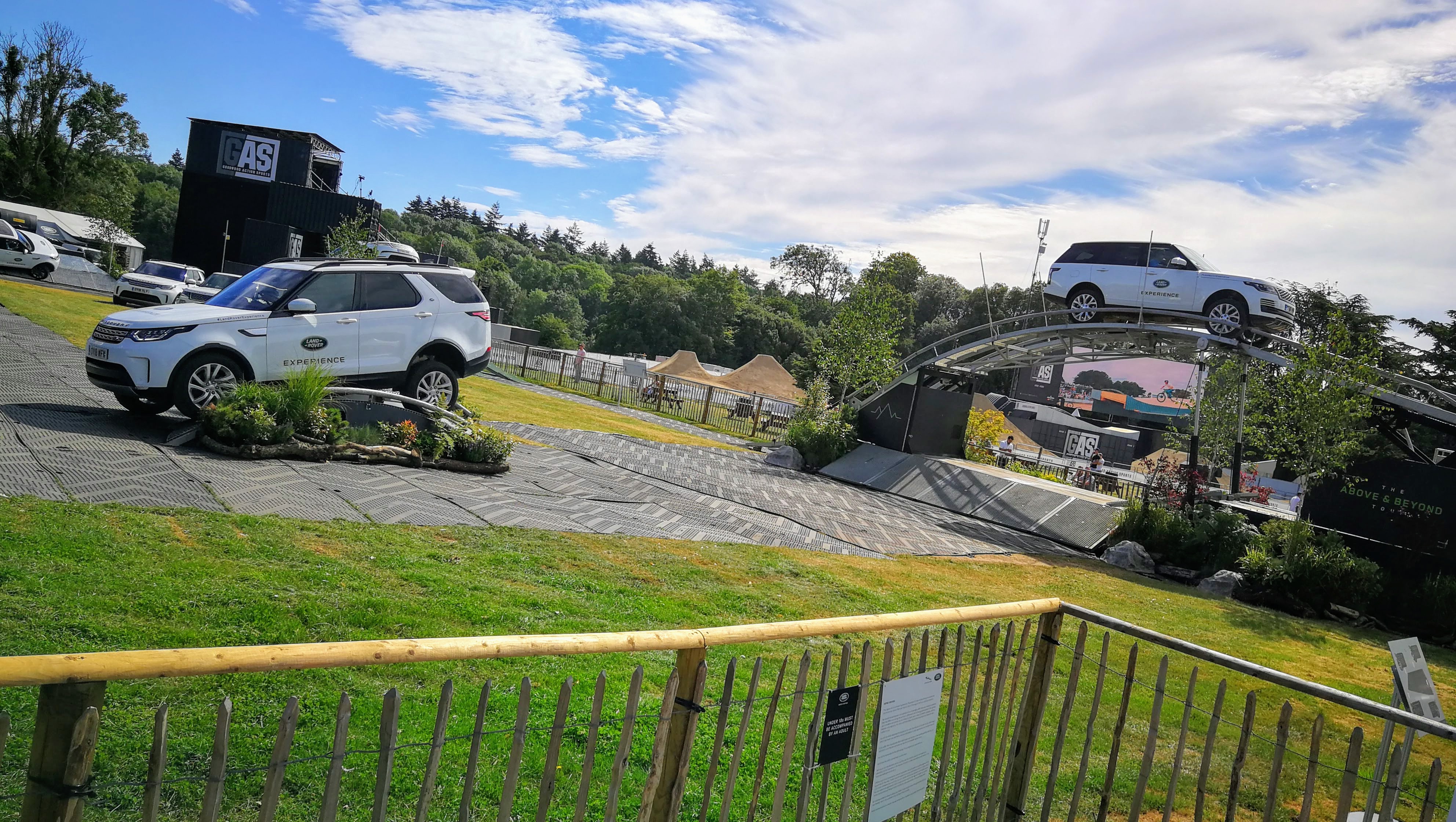 Jaguar Land Rover stand at Goodwood Festival of Speed FOS 2019