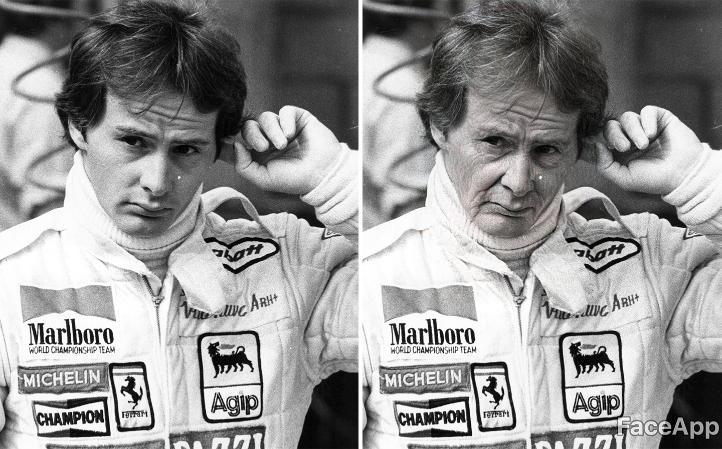 FaceApp reveals how F1 drivers who died before their time might have looked in old age - Gilles Villeneuve