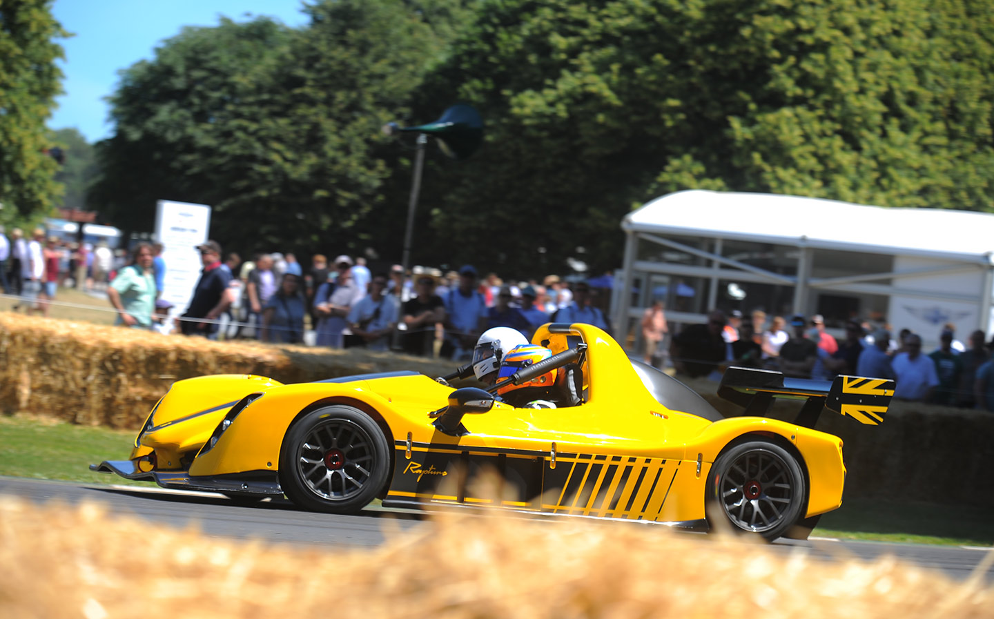 Will Dron passenger ride in Radical Rapture at Goodwood Festival of Speed