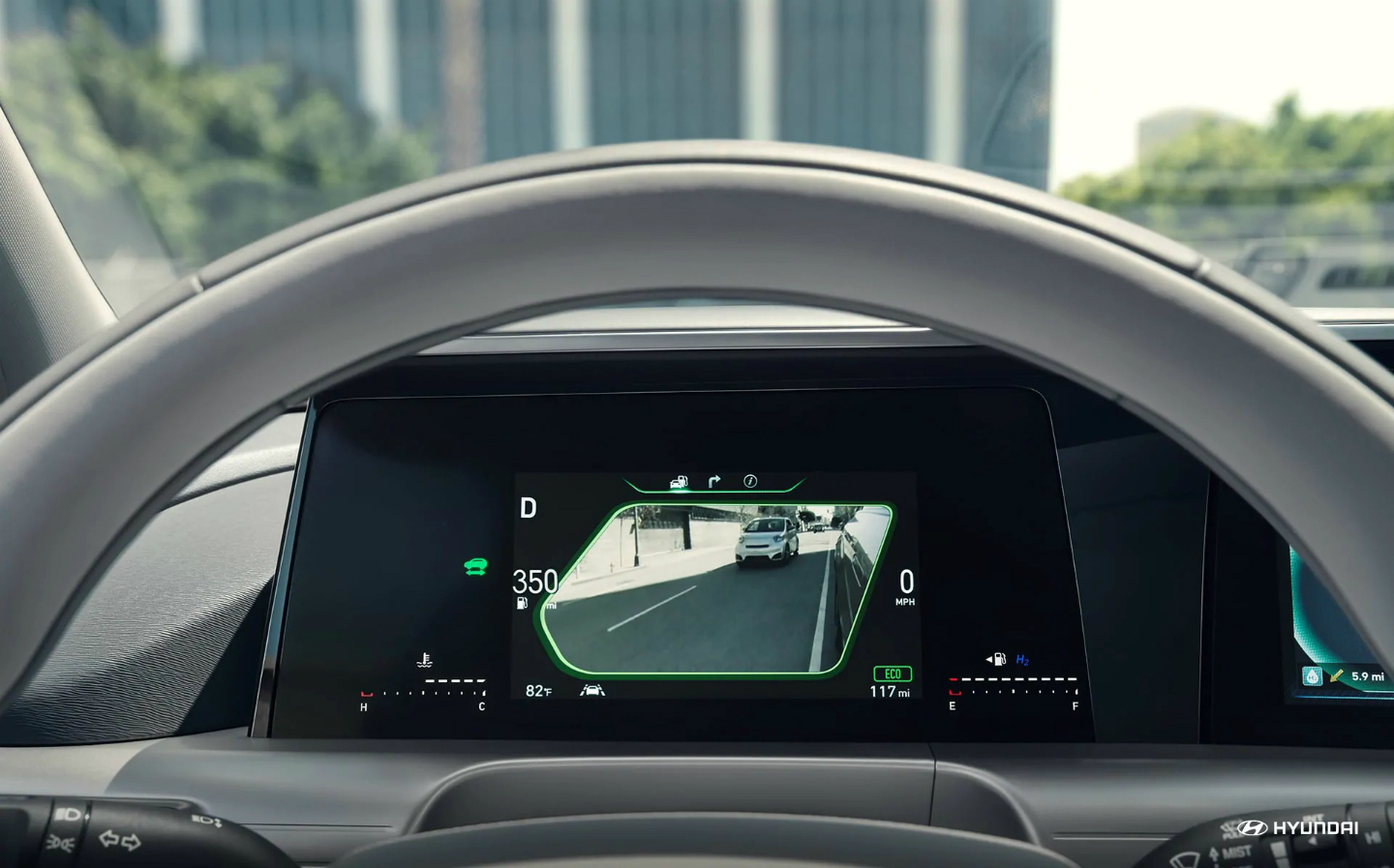 Sunday Times Motor Awards 2019 Best Innovation of the Year. Hyundai NEXO Blind Spot View Monitor