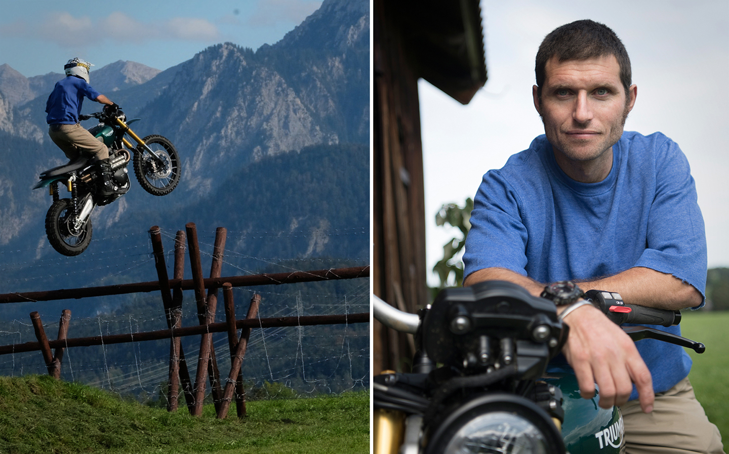 Video: Guy Martin attempts to jump barbed wire fence that foiled Steve McQueen in The Great Escape