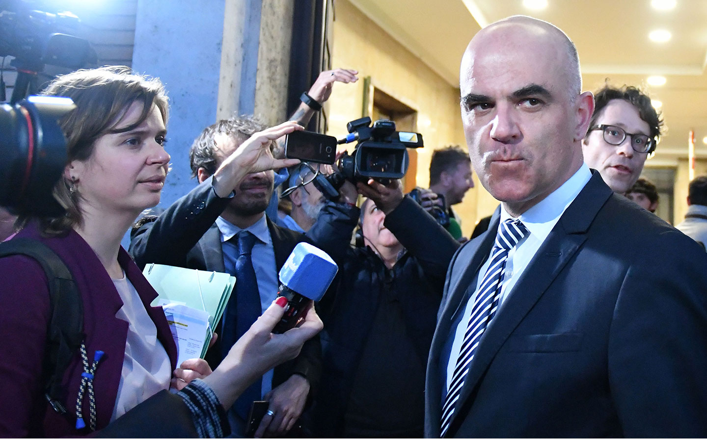 Alain berset Geneva motor show cancelled days before doors were to open due to coronavirus