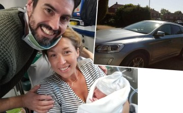 Woman gives birth in her car after passing paramedics thought husband was waving to support NHS