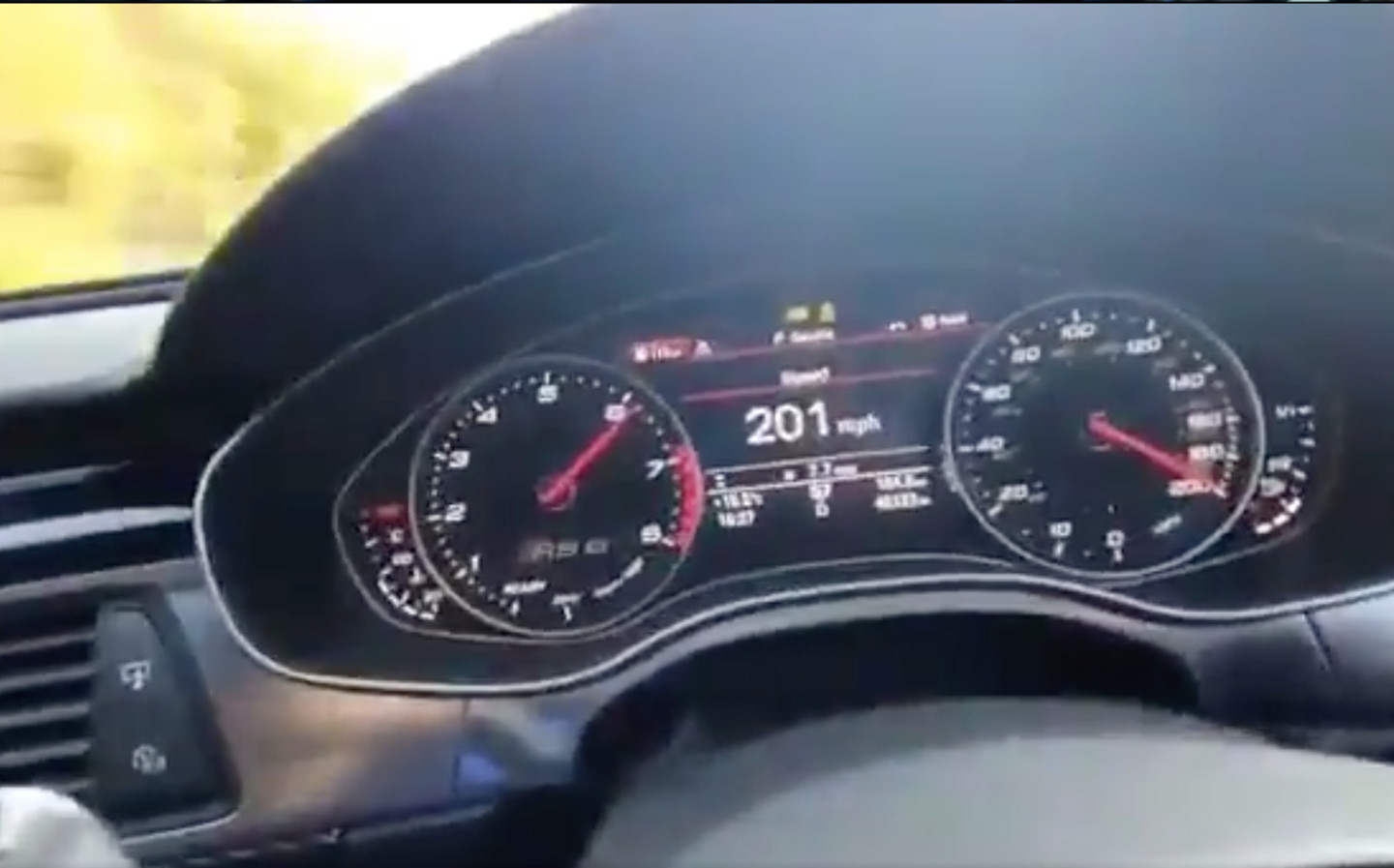 Driver films himself speeding at 201mph