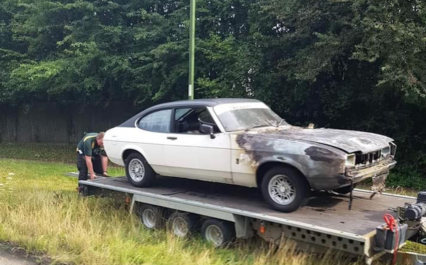 Minder Ford Capri fire not as bad as first thought