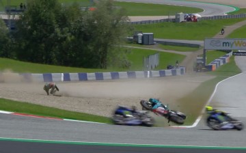 MotoGP riders involved in 200mph horror crash