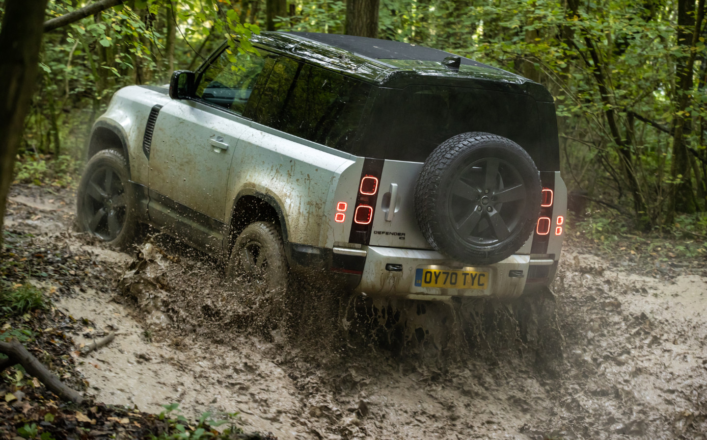 Jeremy Clarkson tests out the Land Rover Defender on his farm