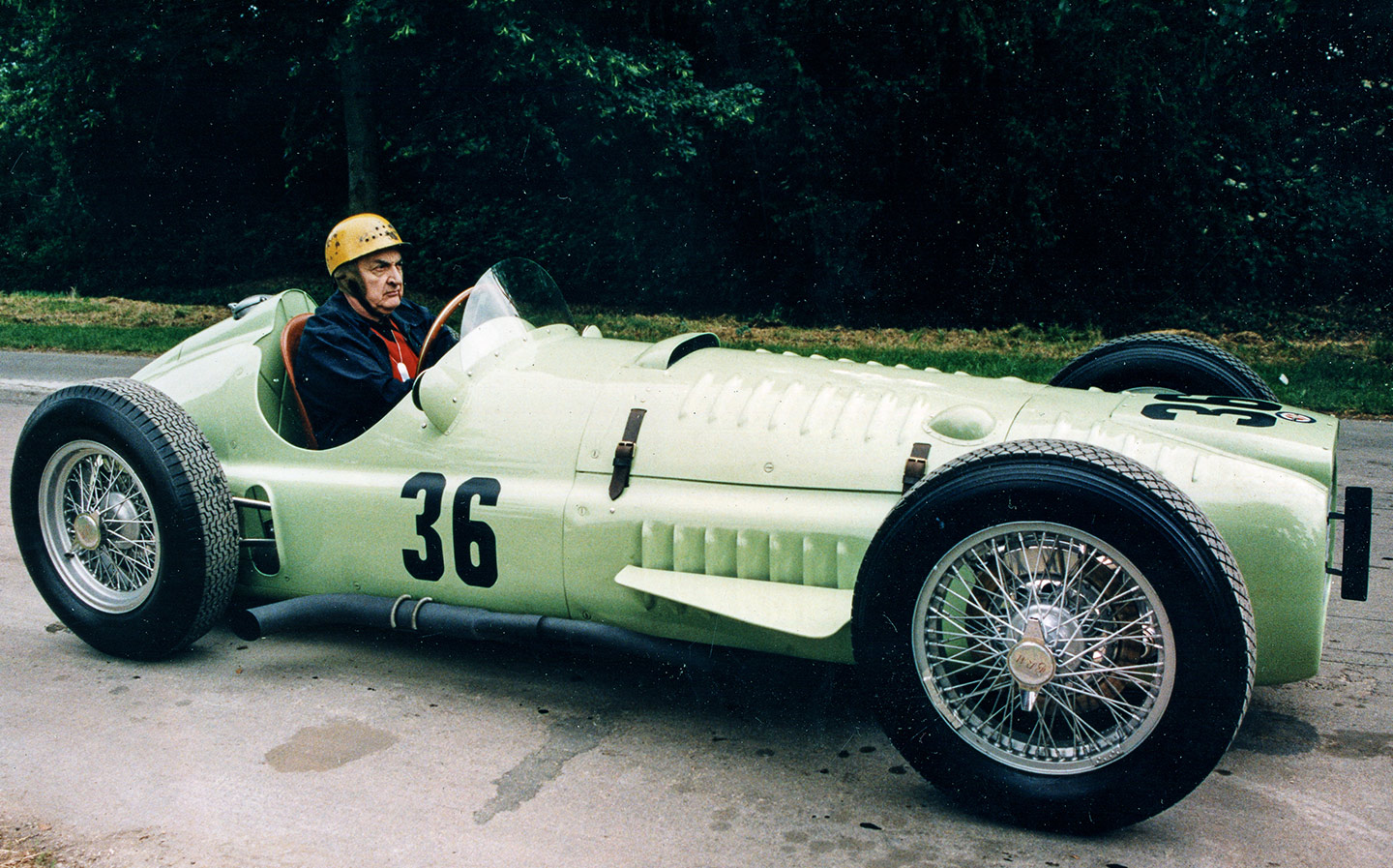 José-Froilán González demonstrating the P15 BRM V16