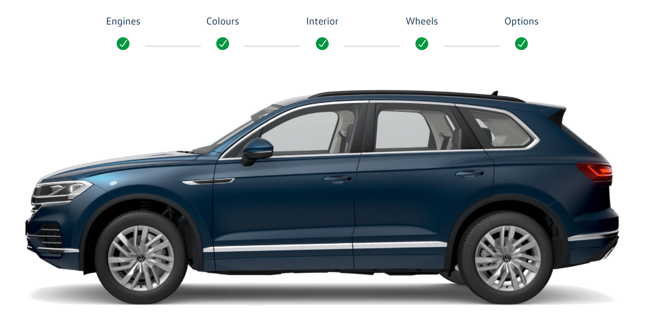 VW Touareg configurator and options