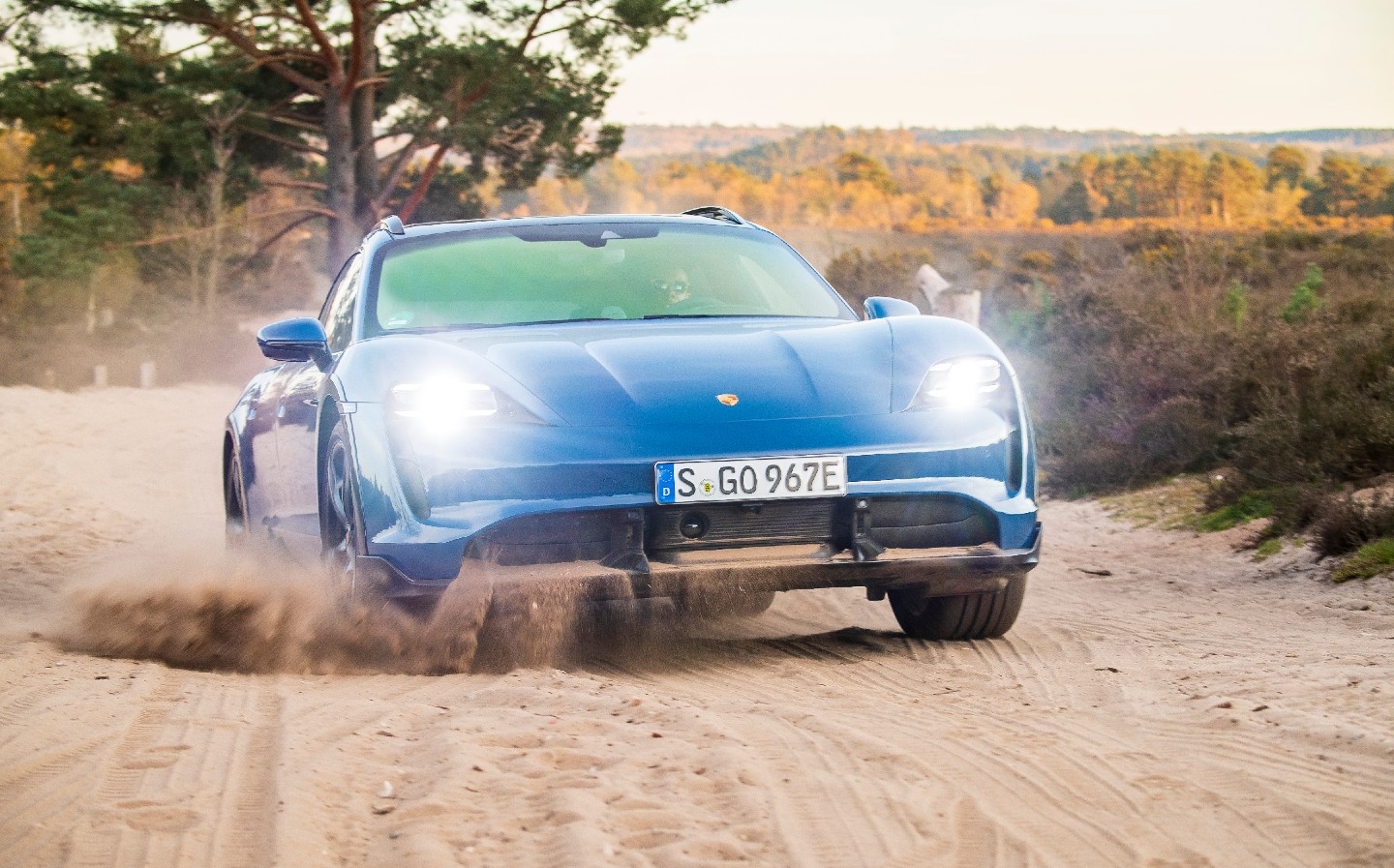 Porsche Taycan Turbo S Cross Turismo review by Will Dron for Sunday Times Driving.co.uk off-road