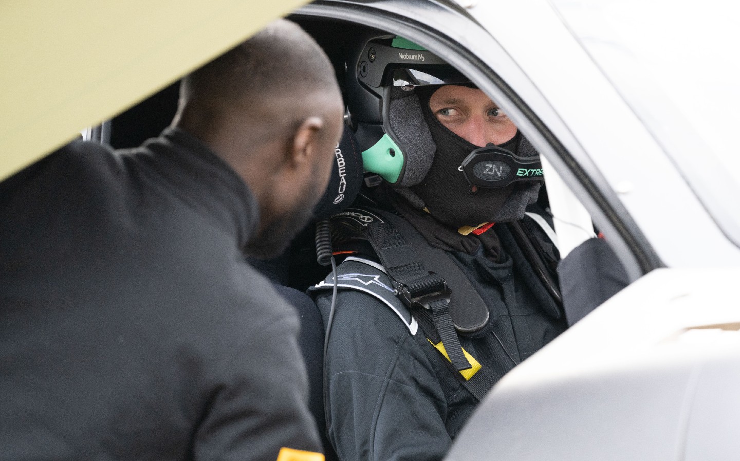 Prince William test drives Extreme E electric off-road racer