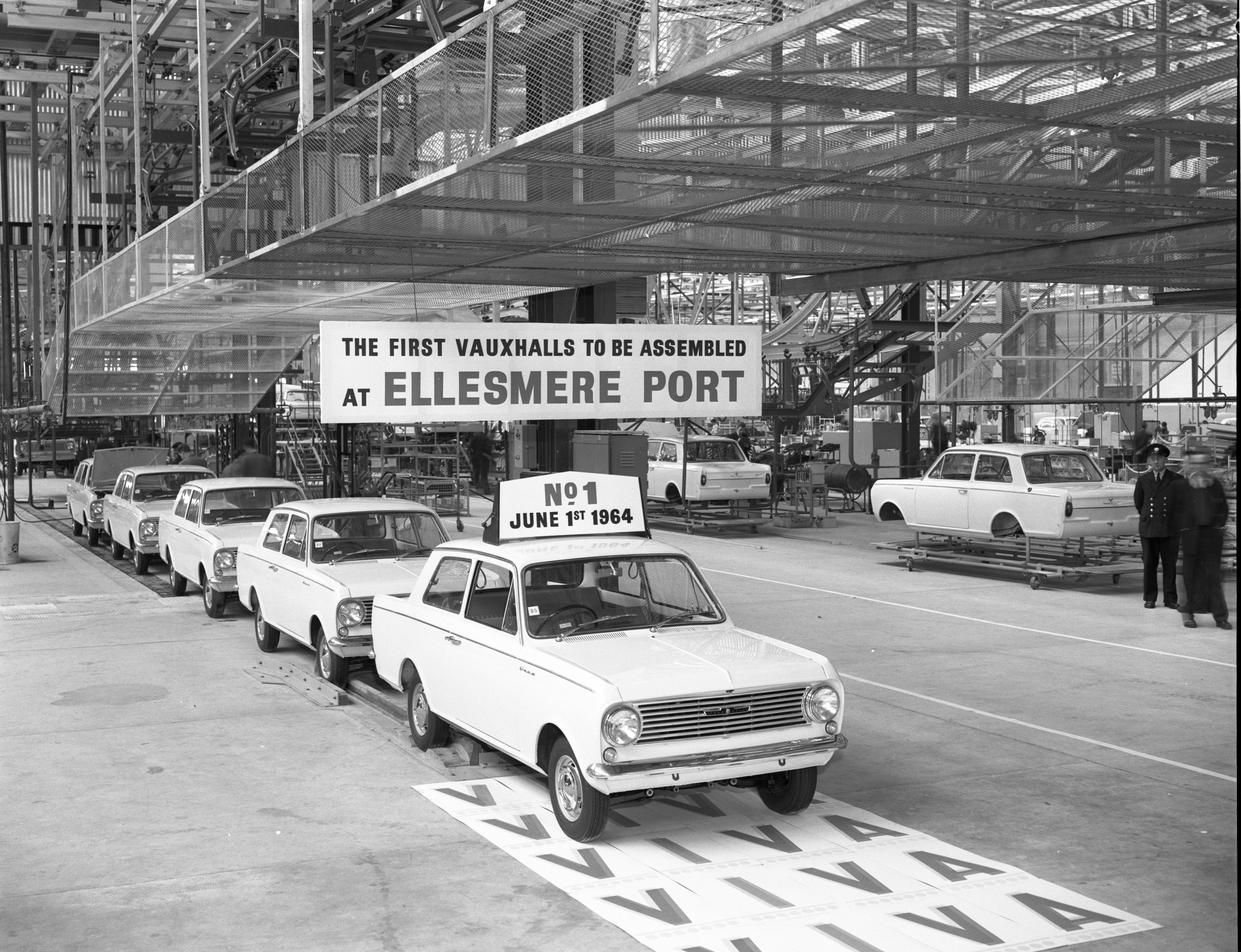 First Vauxhall Viva rolls off production line at Ellesmere Port