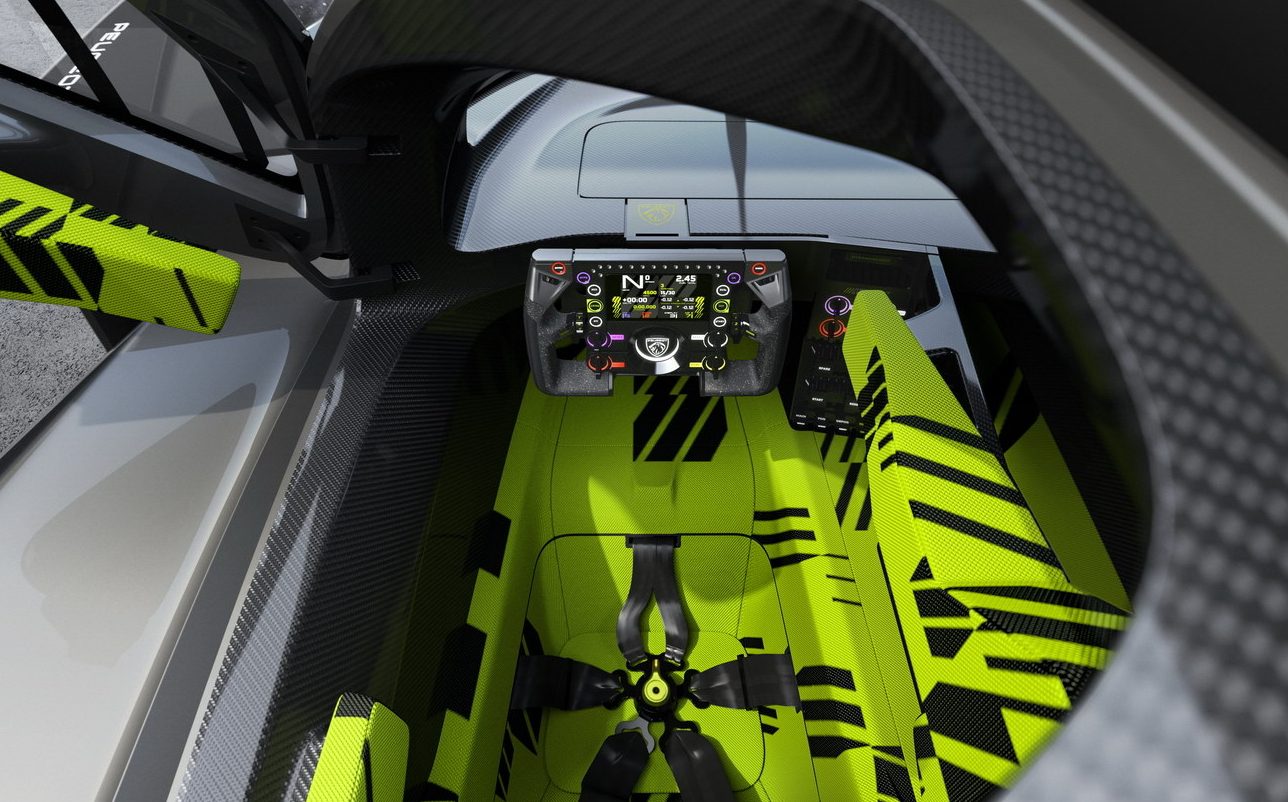 Cabin of the Peugeot 9X8 Hypercar racer