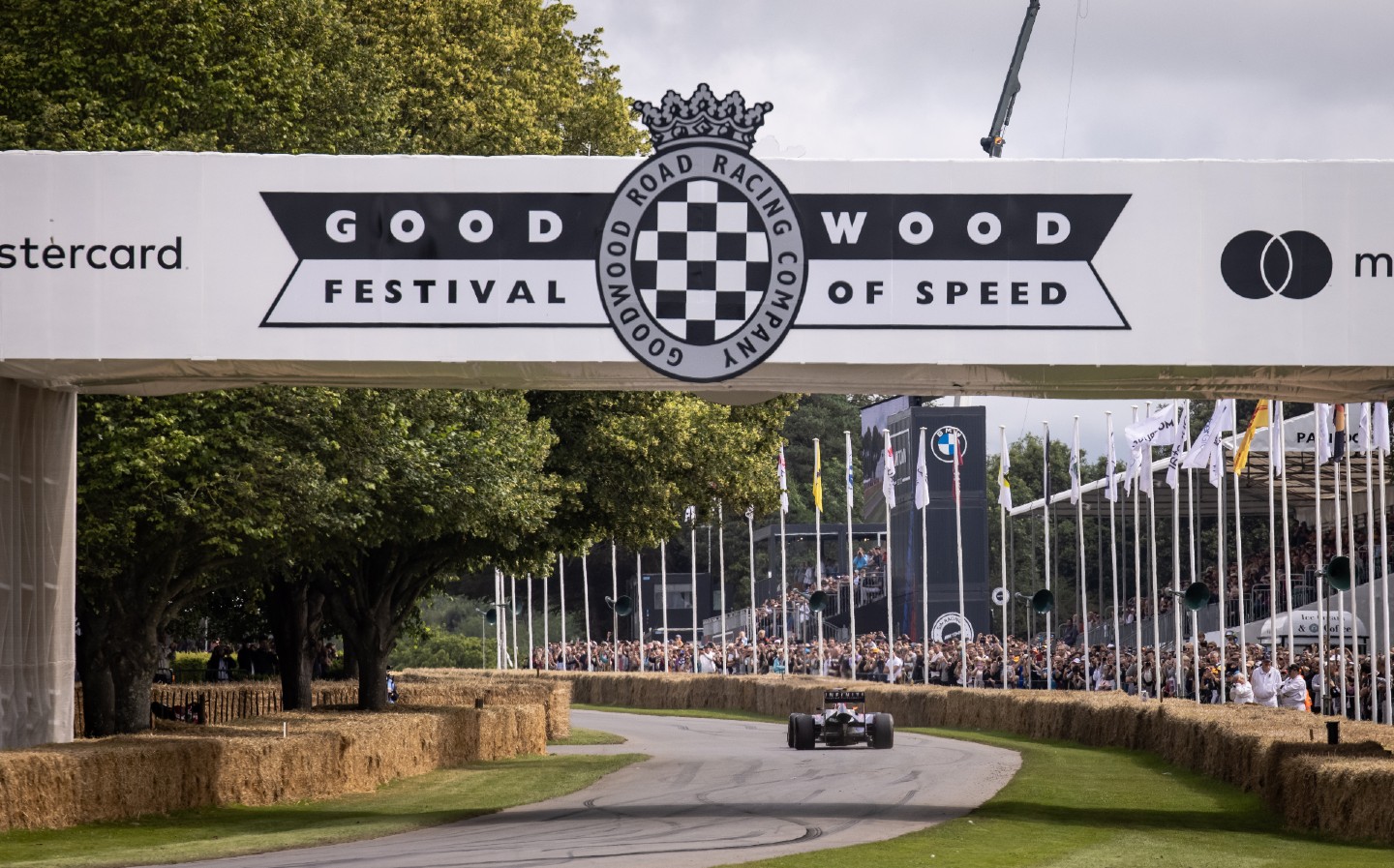 Alex Albon driving a Red Bull F1 car at Goodwood Festival of Speed 2021
