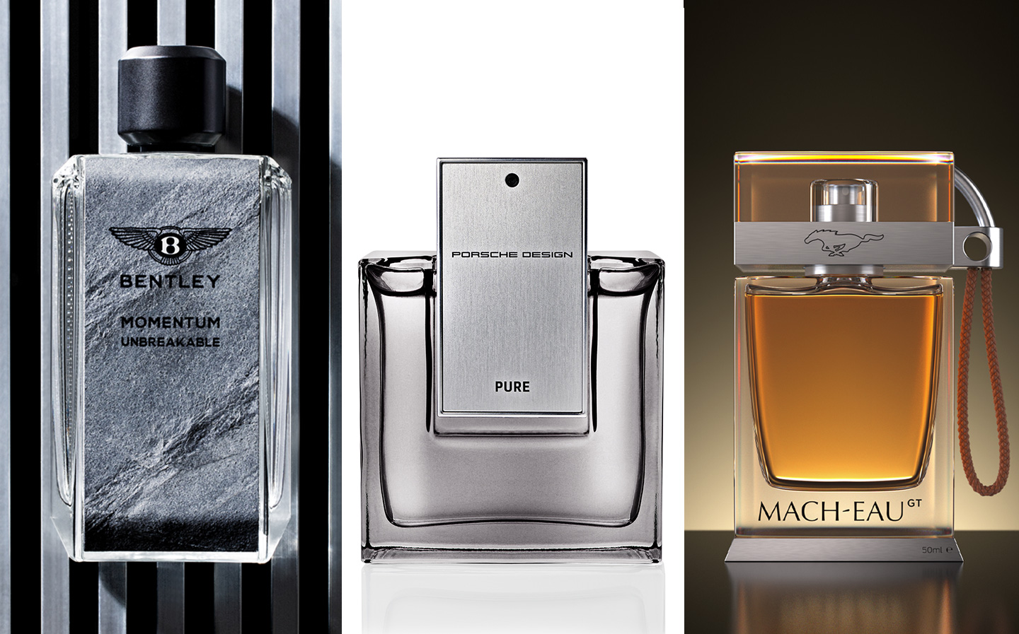 Three car-branded cologne eau de toilettes for 2021 from Bentley, Porsche and Ford reviewed