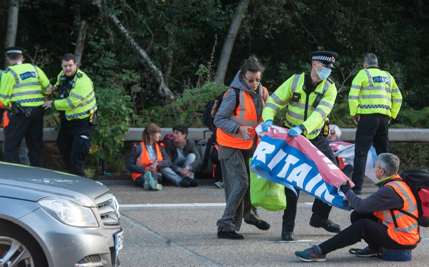Arrests following fifth M25 protest by Insulate Britain to block the motorway