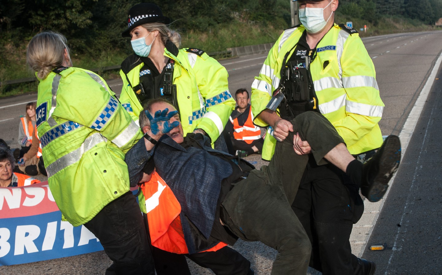 Arrests following fifth M25 protest by Insulate Britain to block the motorway