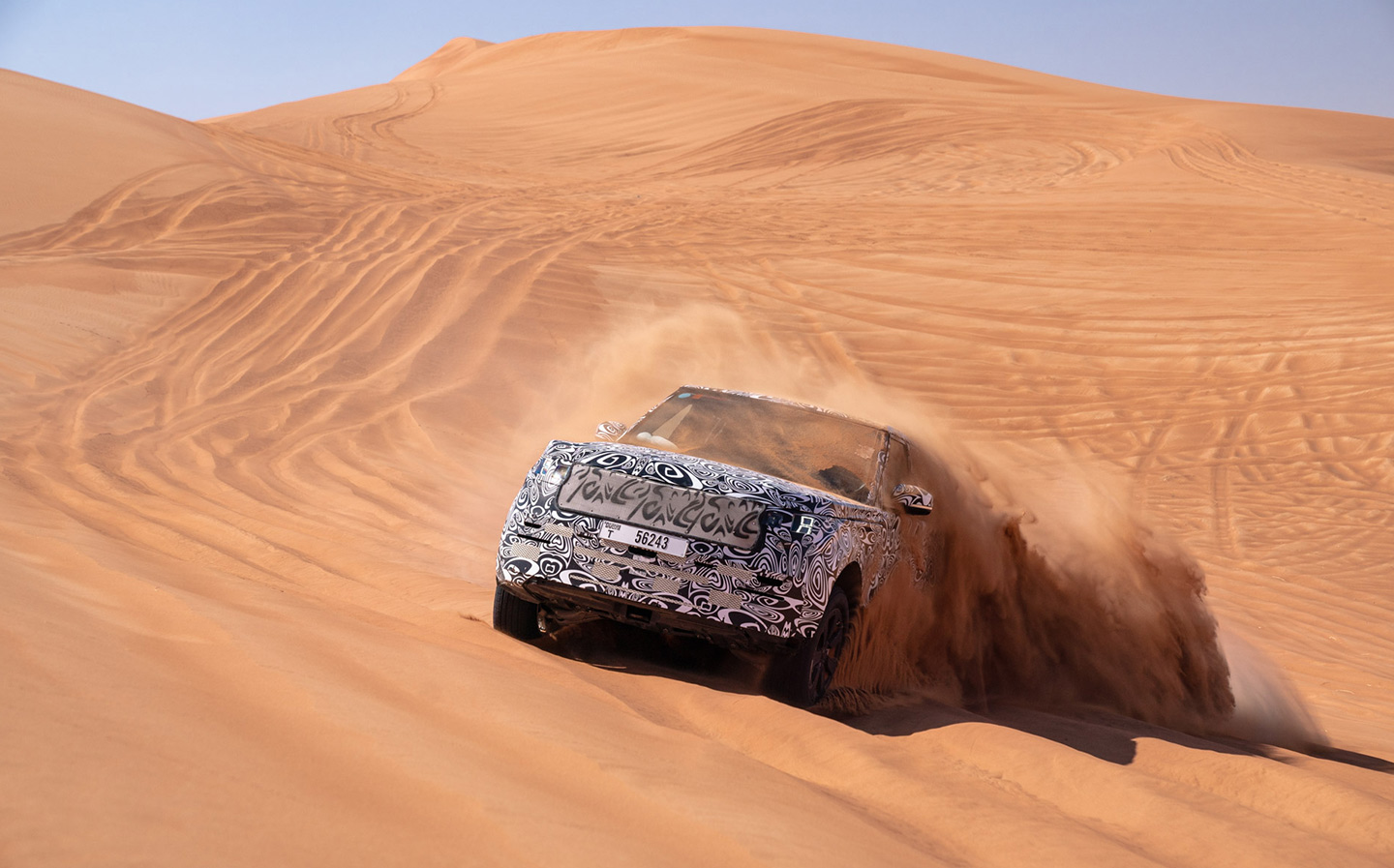 2022 Range Rover testing on sand dunes