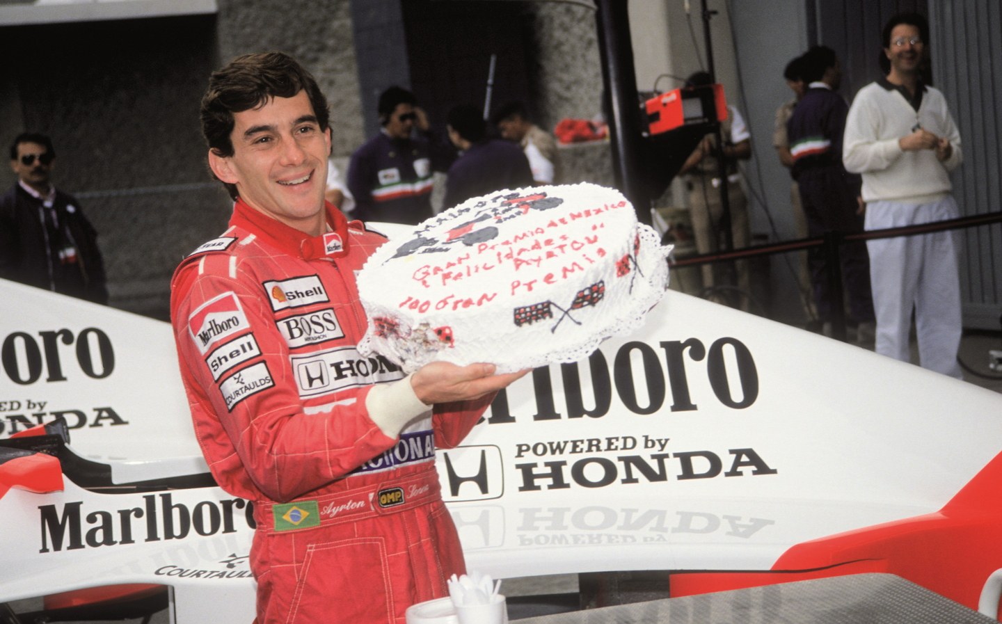 Ayrton Senna at the 1990 Mexico GP