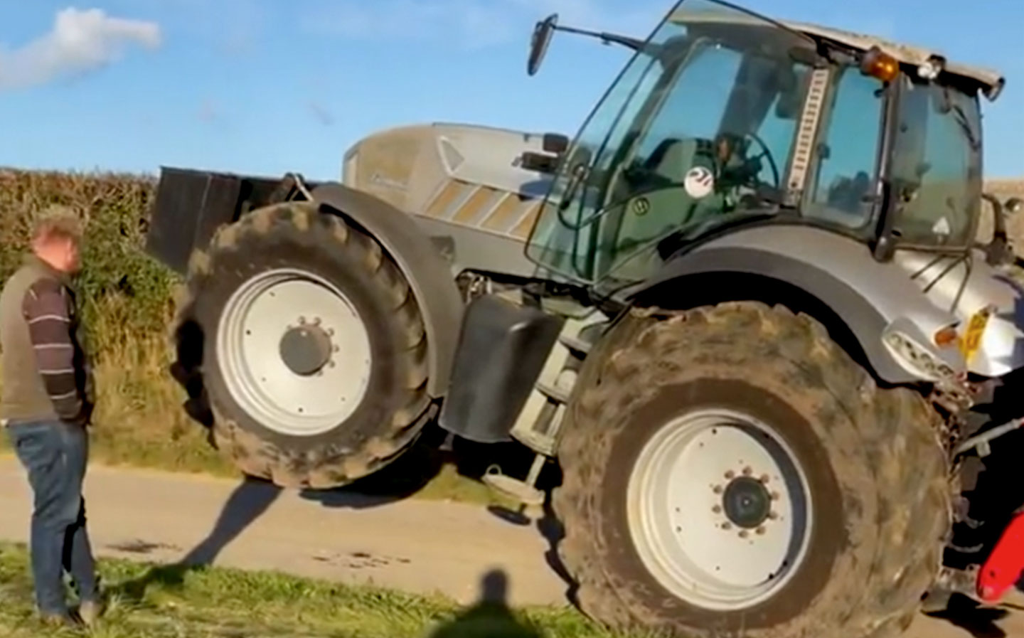 Jeremy Clarkson releases video showing a 'crashed' tractor at his