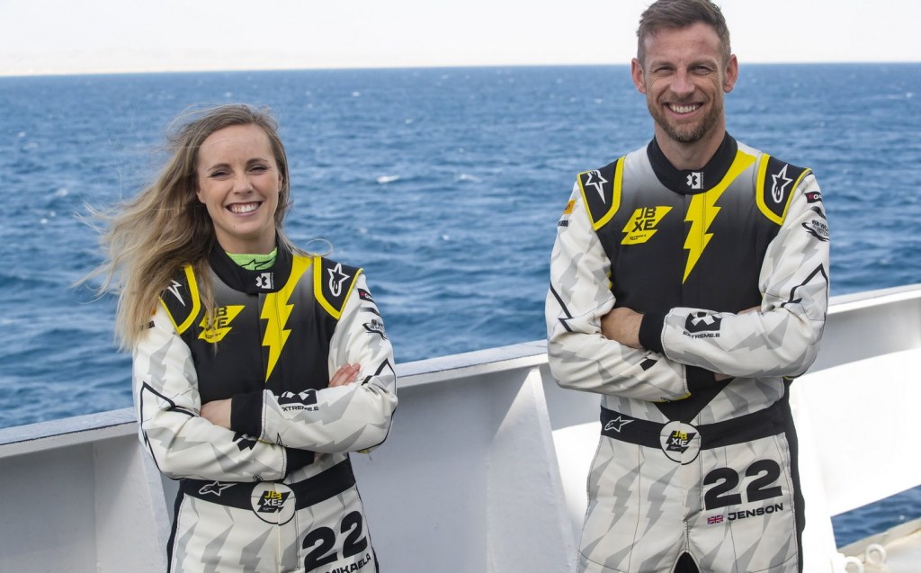 Mikaela Ahlin-Kottulinsky and Jenson Button, JBXE Extreme-E Team
