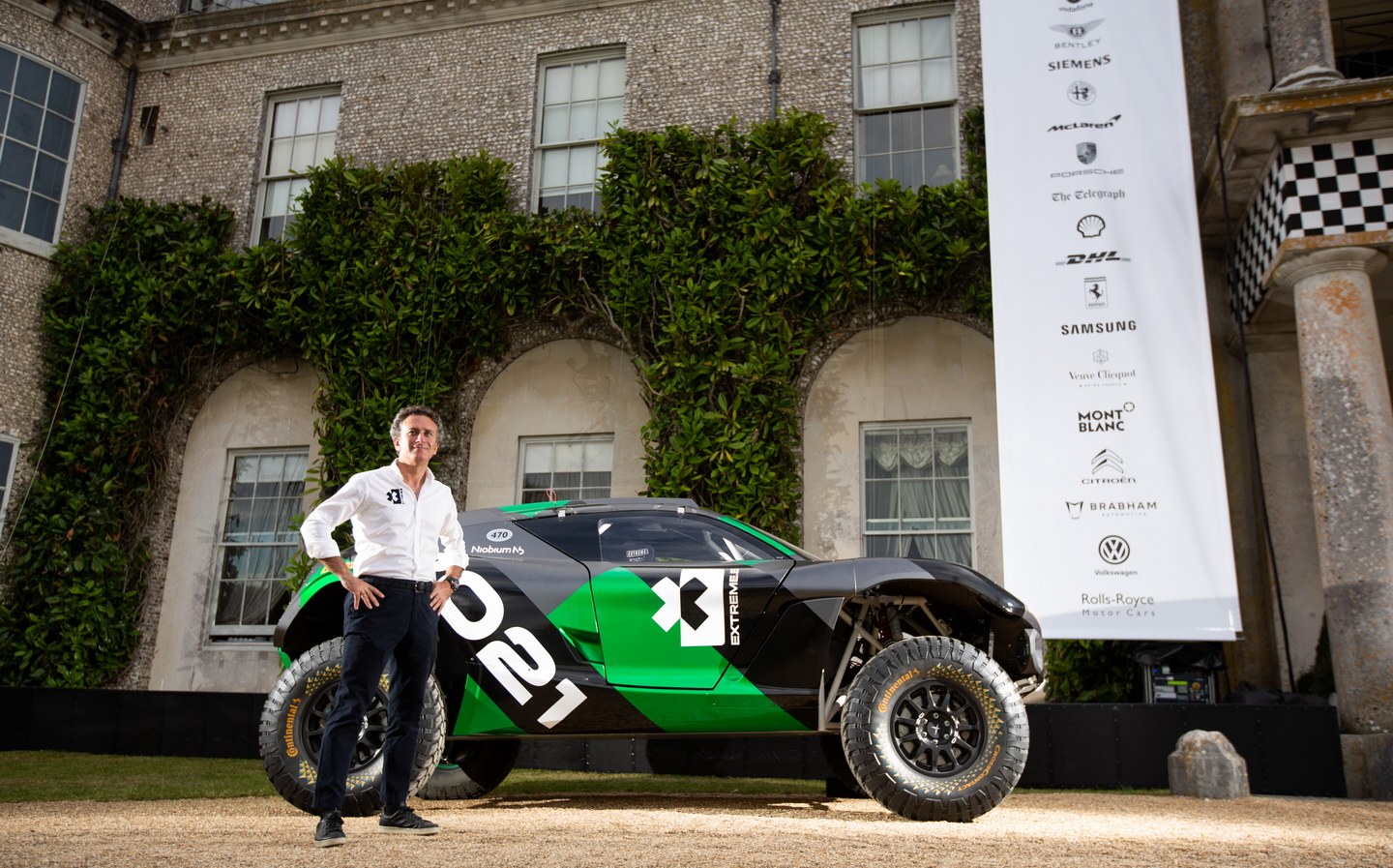 Alejandro Agag at the Goodwood Festival of Speed with Extreme E car