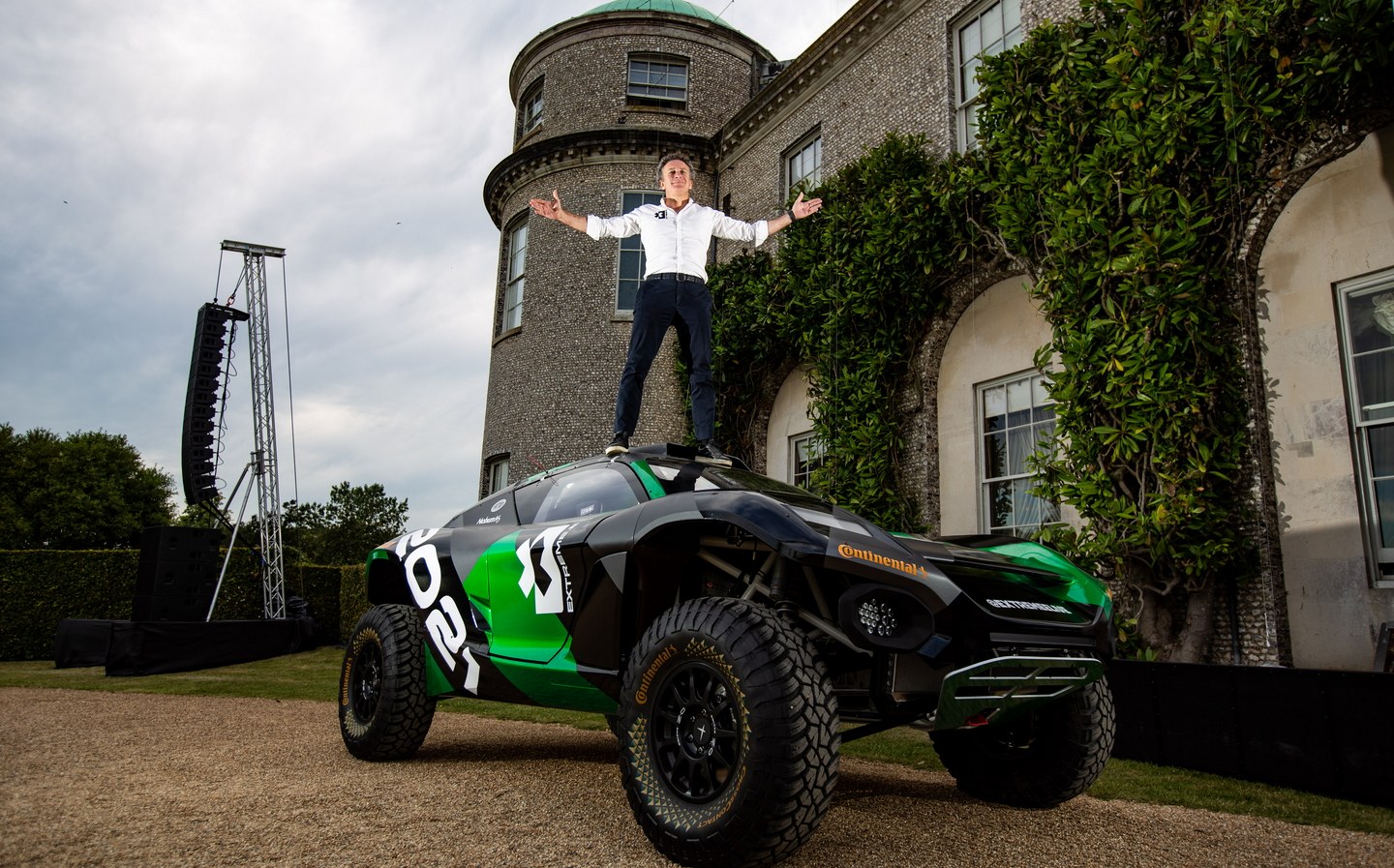 Alejandro Agag at the Goodwood Festival of Speed with Extreme E car