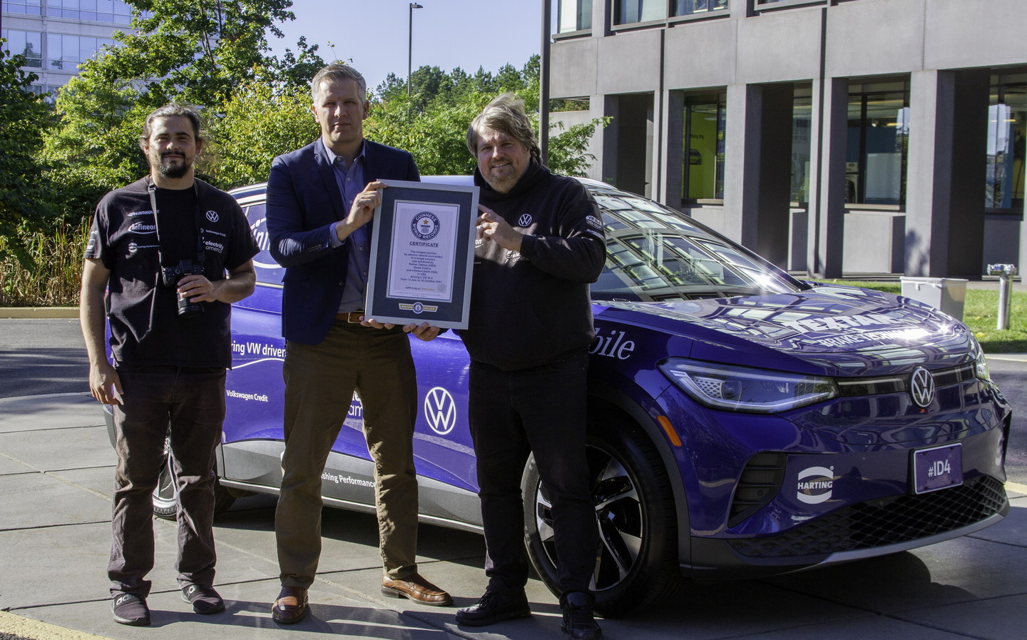 Volkswagen ID.4 breaks longest journey by electric vehicle world record at 35,770 miles