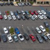 Angled parking bays