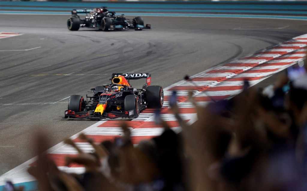 Max Verstappen and Lewis Hamilton, 2021 Abu Dhabi Grand Prix