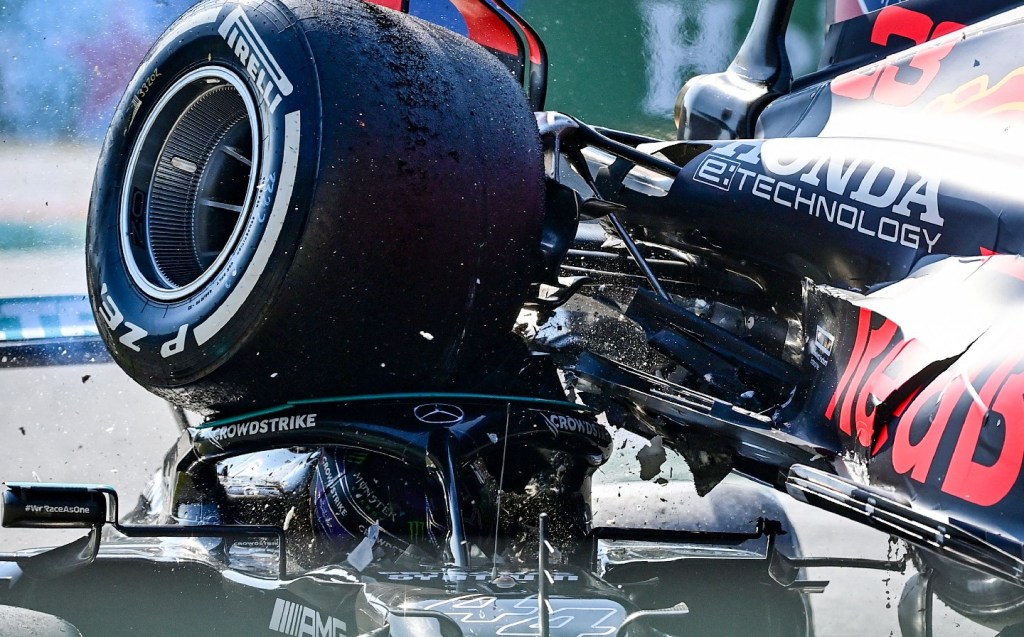 2021 Italian GP, Monza - Hamilton Verstappen crash