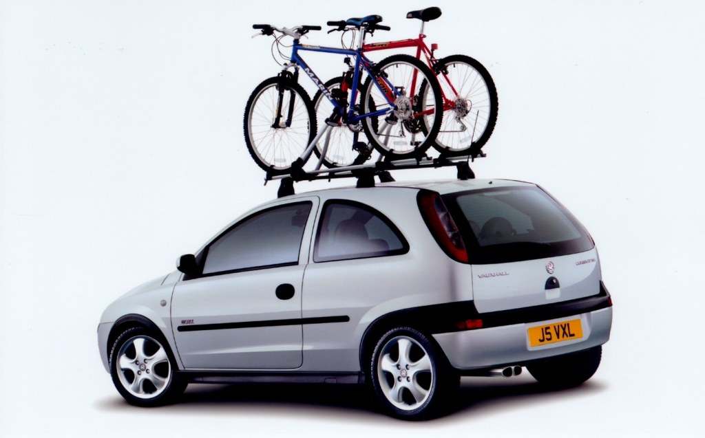 Bike rack on a Vauxhall Corsa