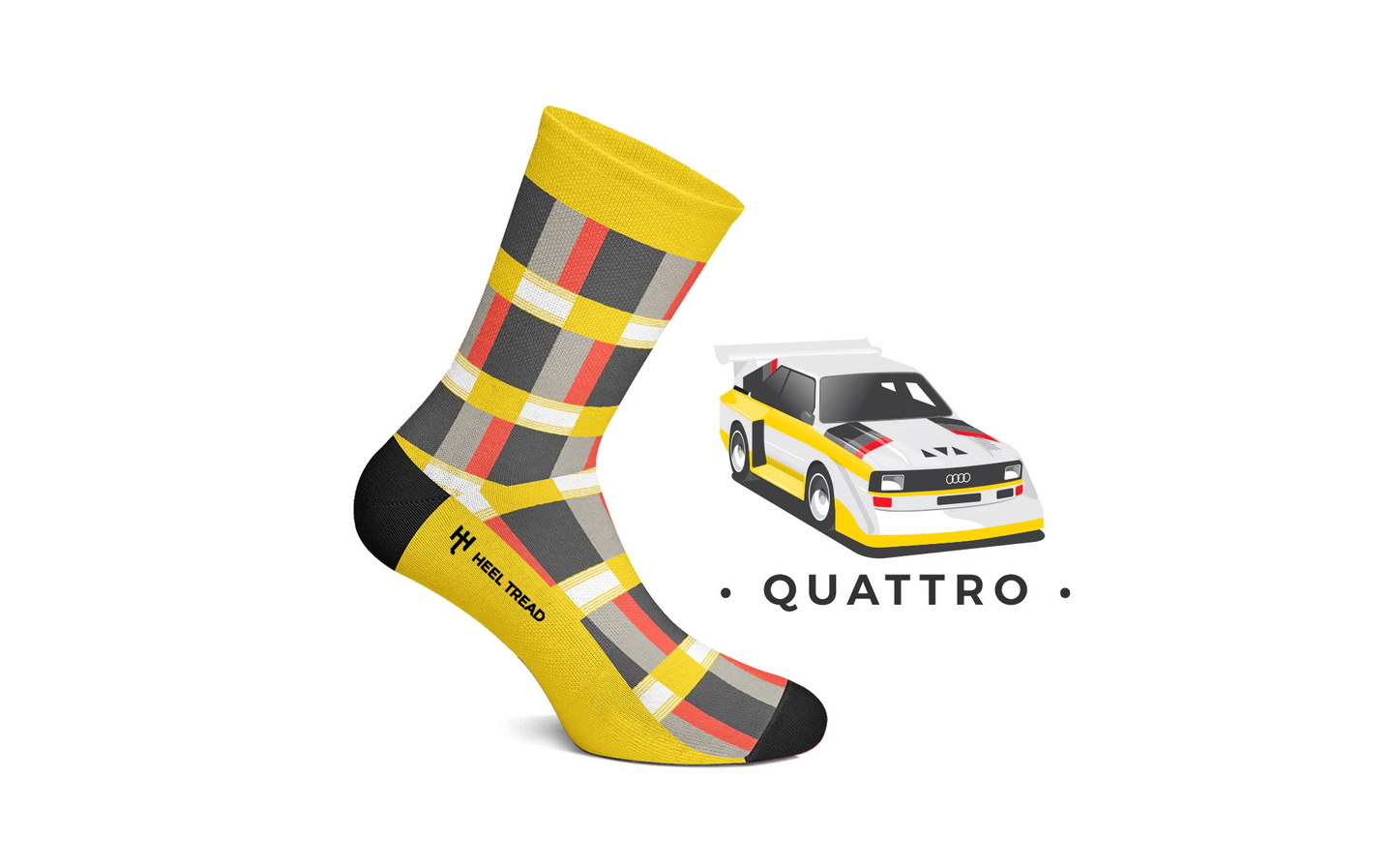 Heel tread Audi Quattro socks