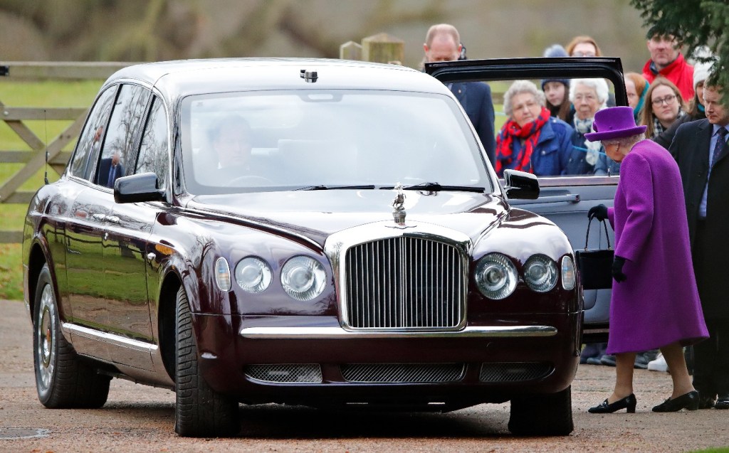 The Queen with her Bentley State Limousine