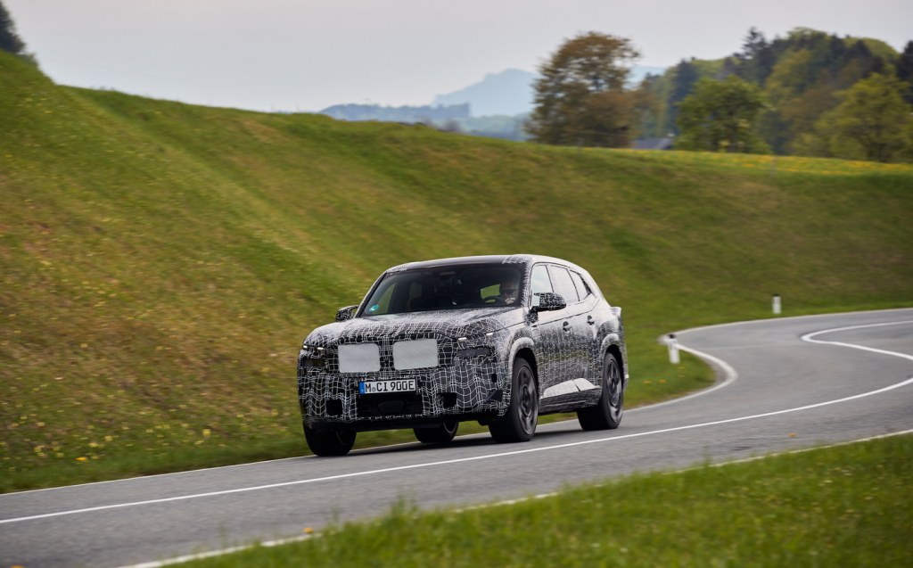 Pre-production prototype of the 2023 BMW XM