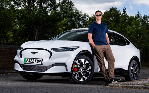 Will Dron with 2022 Ford Mustang Mach-E review car