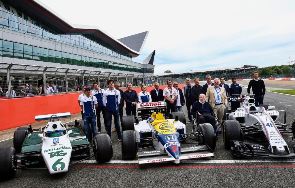 Frank Williams honoured at Silverstone Classic.
