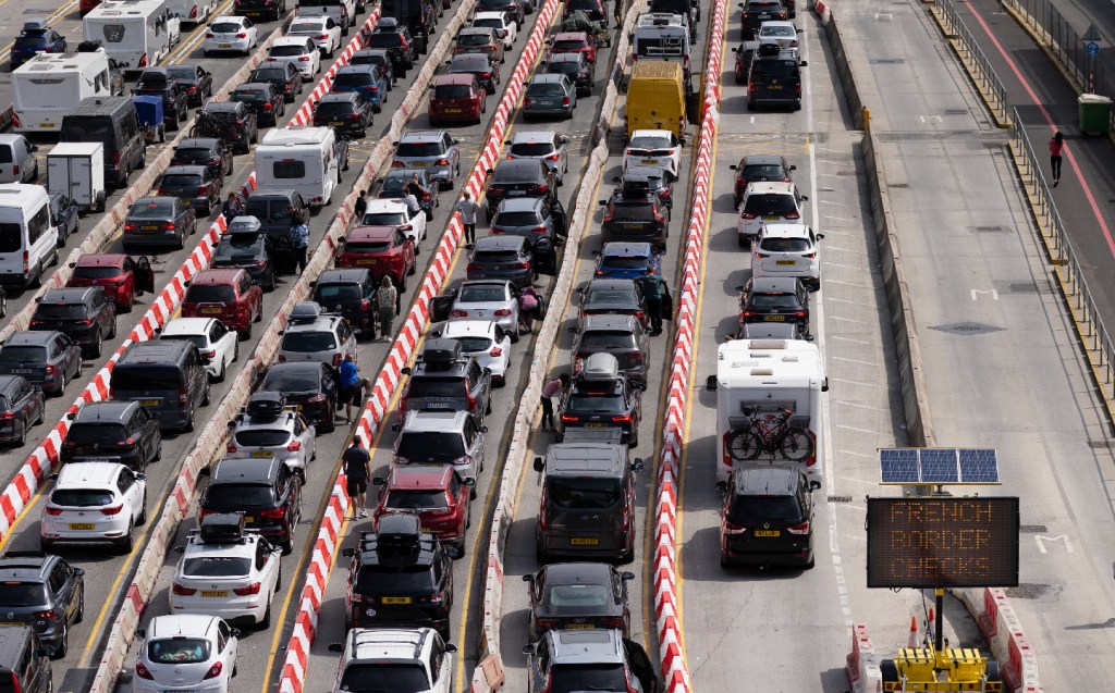 Dover port traffic queues