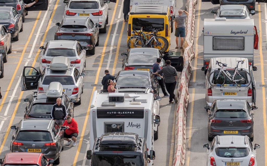 Dover port traffic queues