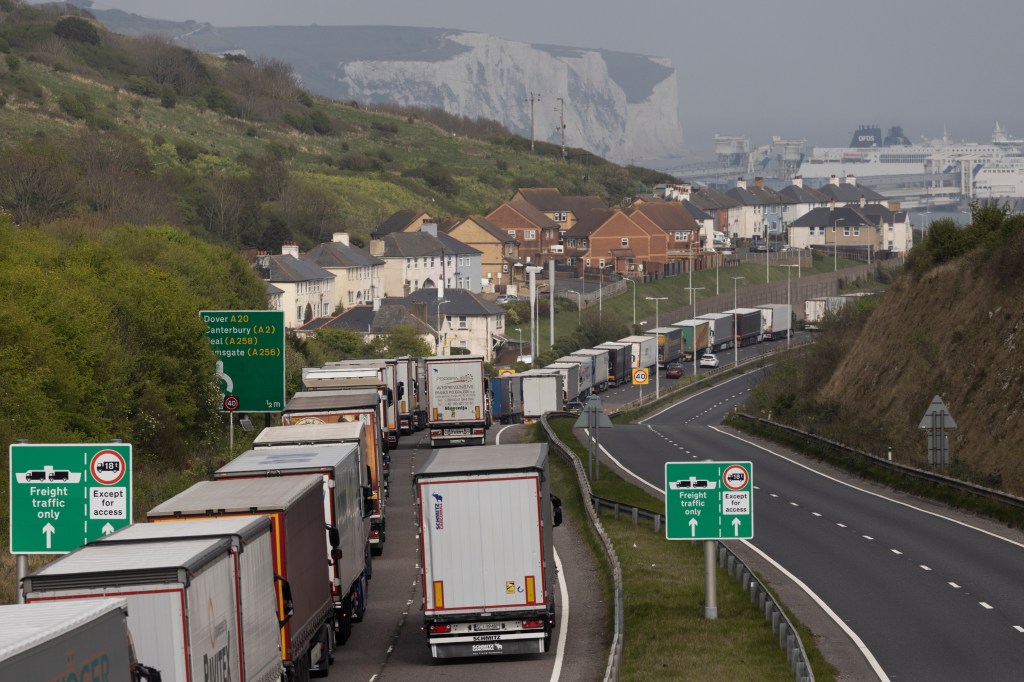 Operation Brock lorry queues at Dover