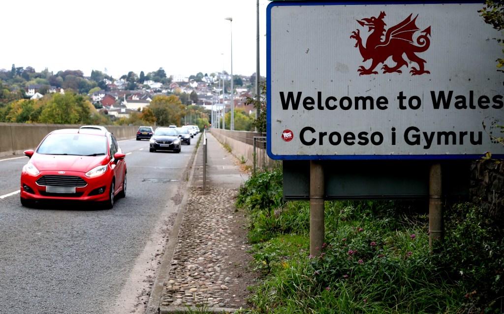 Welcome to Wales sign