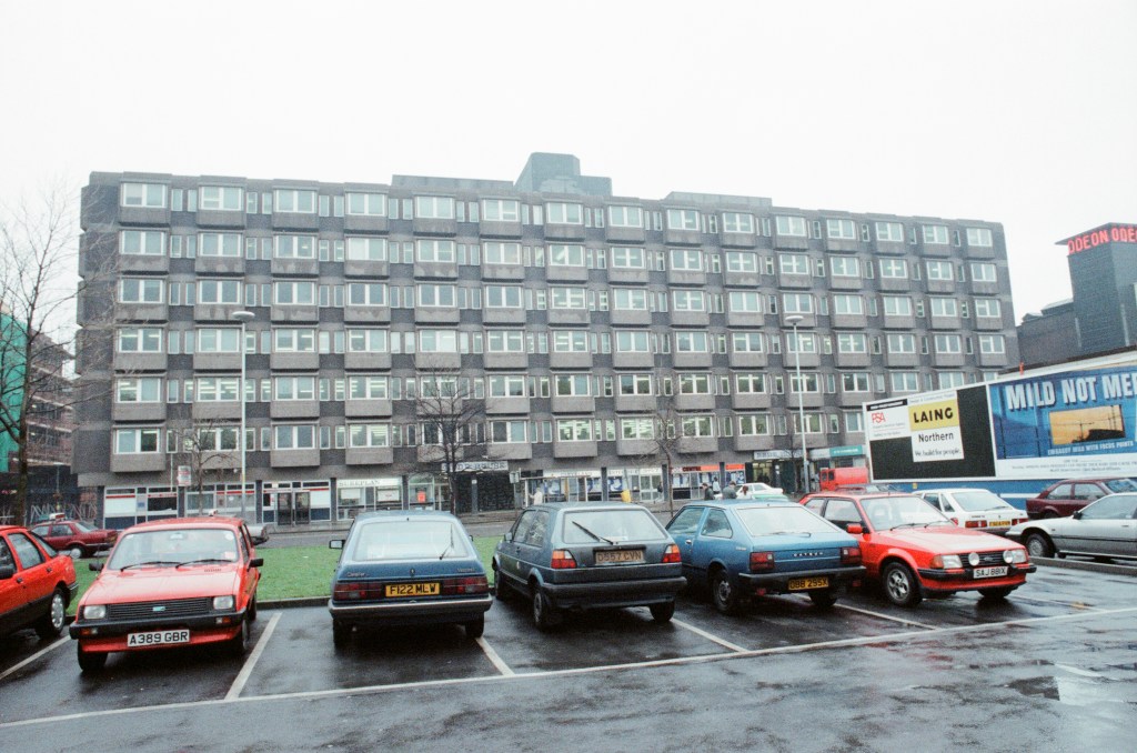 A car park in Middlesbrough, 1990. (Photo by Teesside Archive/Mirrorpix/Getty Images)