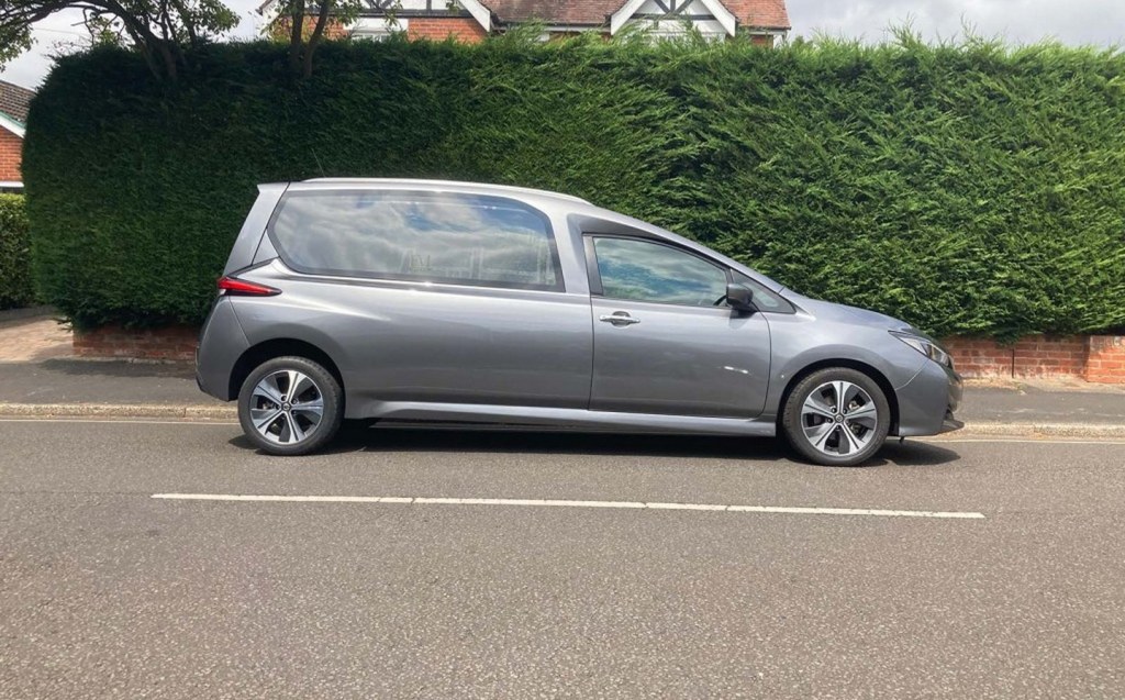 Nissan Leaf-based hearse by Wilcox Limousines