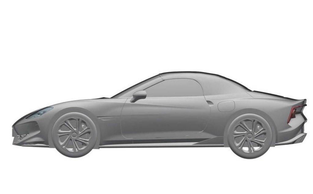 MG sports car patent drawing