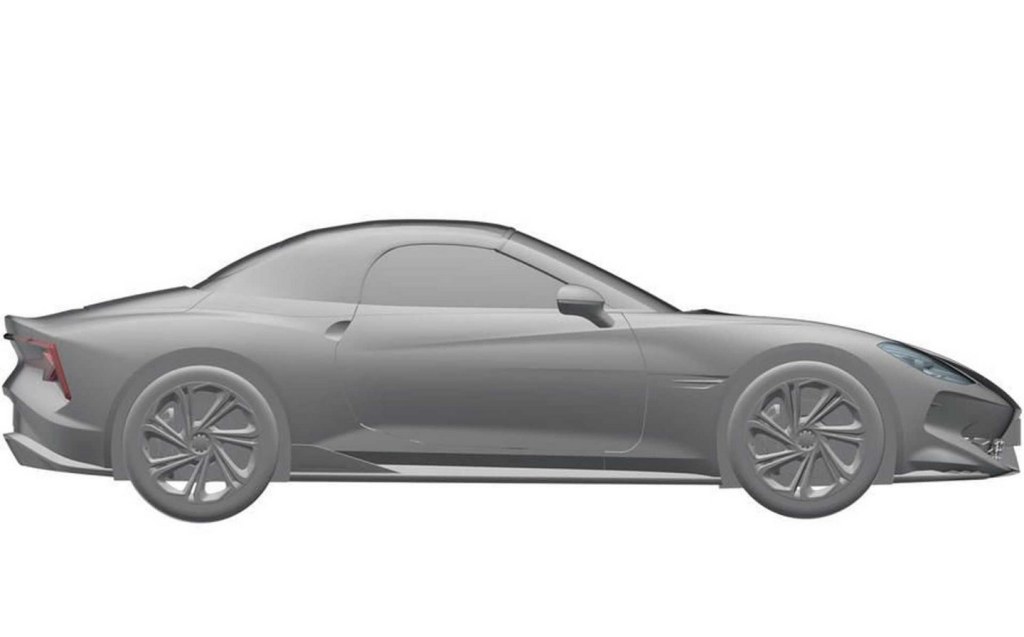 MG sports car patent drawing